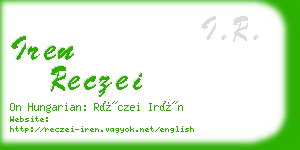 iren reczei business card